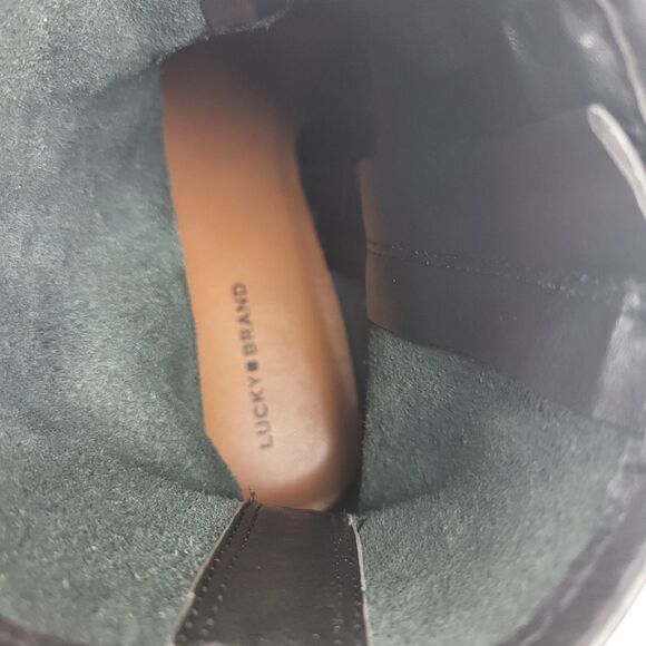 Lucky Brand Kenadie Women's Riding Ankle Boot Black Leather Size 10 M - Picture 16 of 16